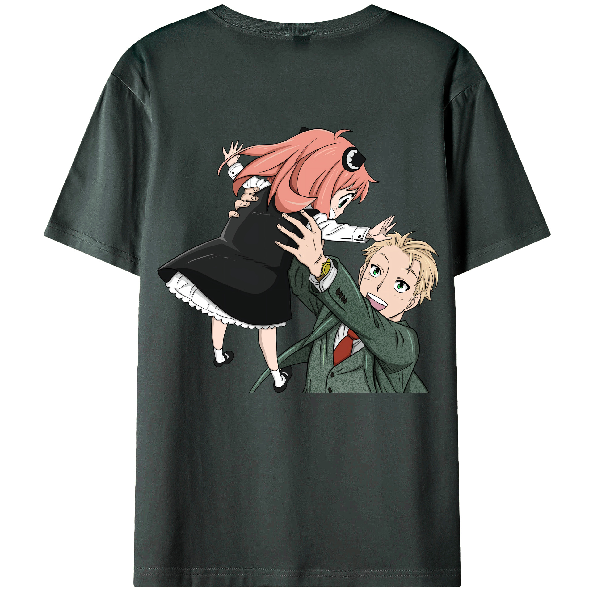 （画像用） SPY×FAMILY间谍家家酒 綿100％ メンズ半袖Tシャツ（バックプリント） 通気性